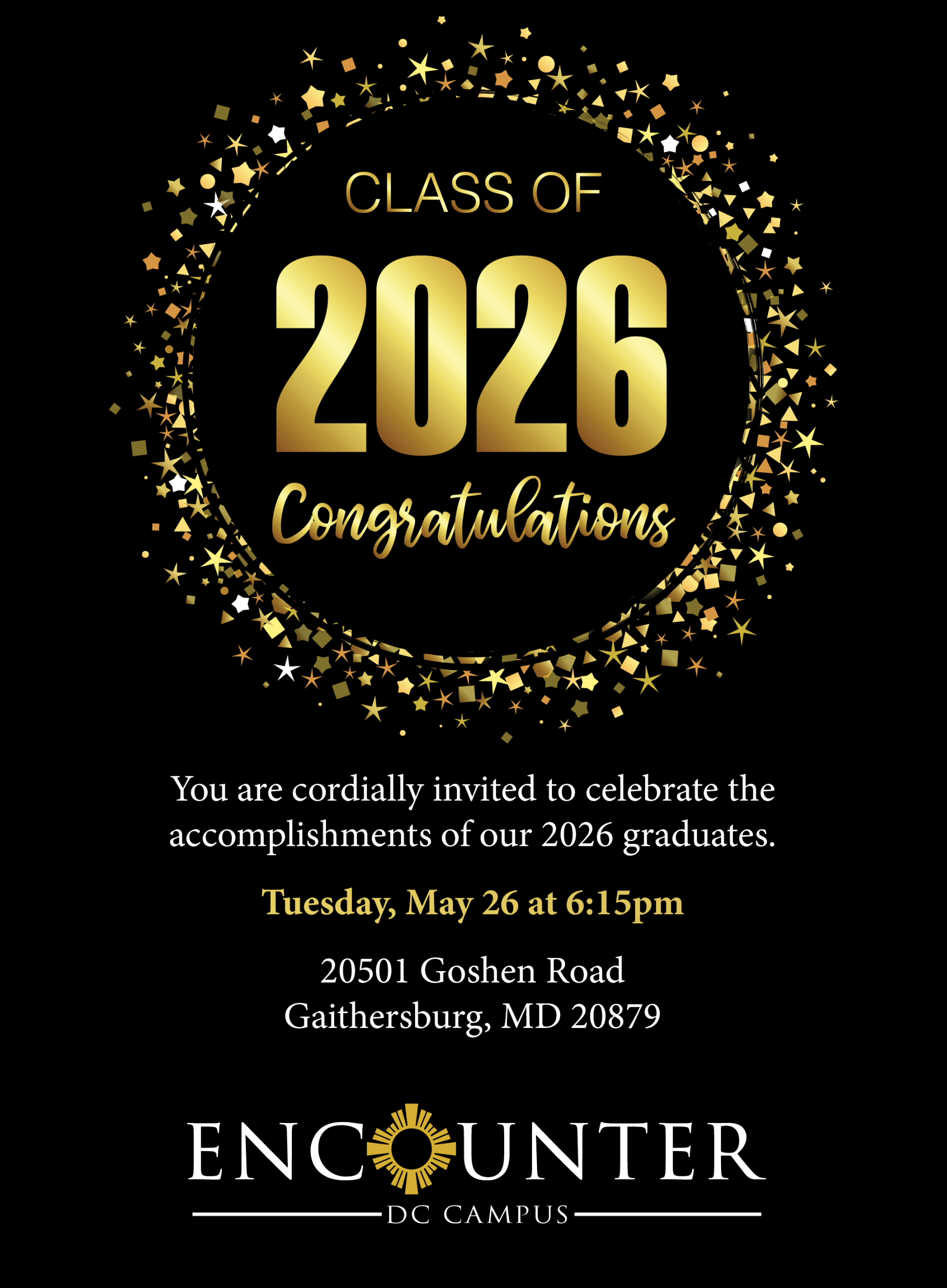 You're Invited to the Encounter School DC Campus Class of 2026 Graduation!